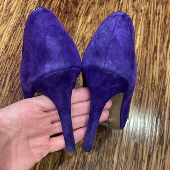 ALDO purple suede leather 4” pump heels size 5 - Picture 8 of 10